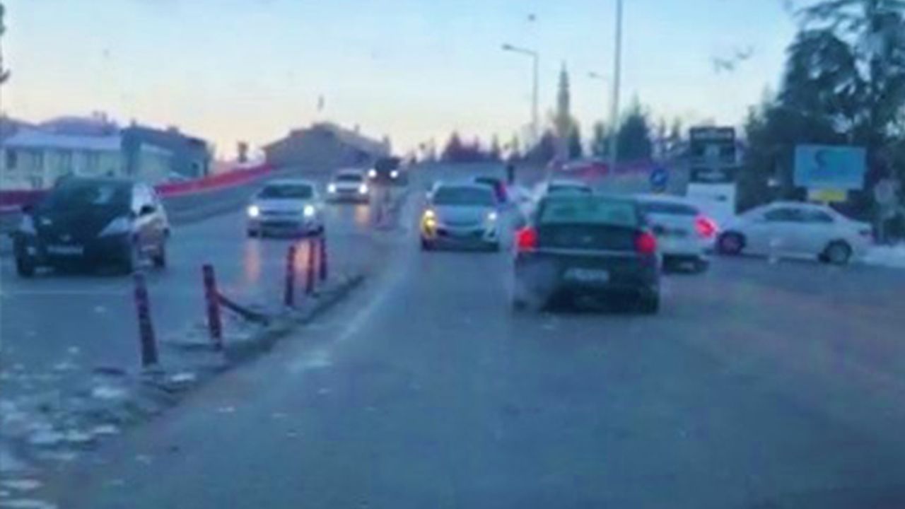 Ters yöne girdi trafiği felç etti