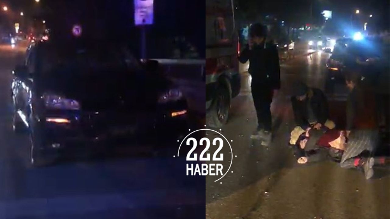 Ters yöne giren araç bir kadına çarptı!