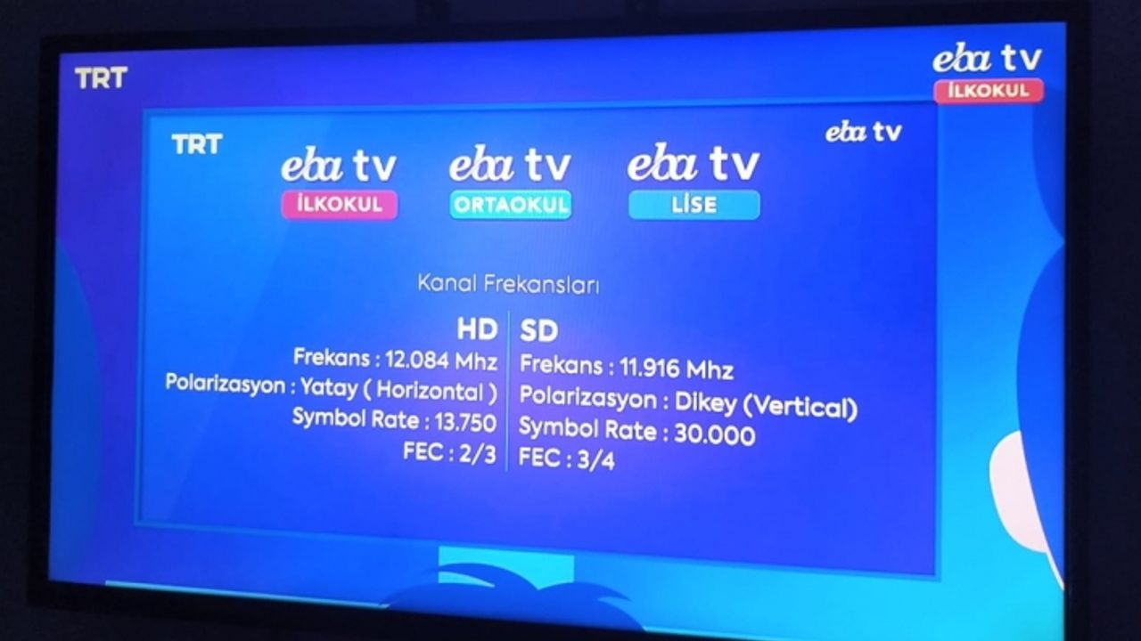 Dijital dersler yarın başlıyor, işte frekanslar