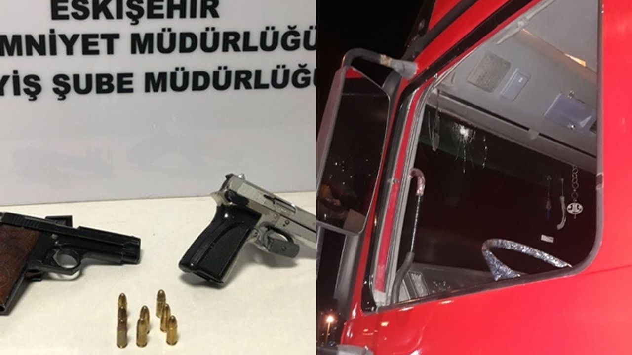Eskişehir'de seyir halindeki TIR'a silahlı saldırı!