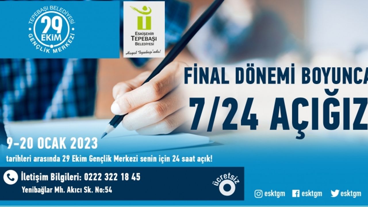 Öğrenci dostu belediyeden final döneminde kesintisiz hizmet