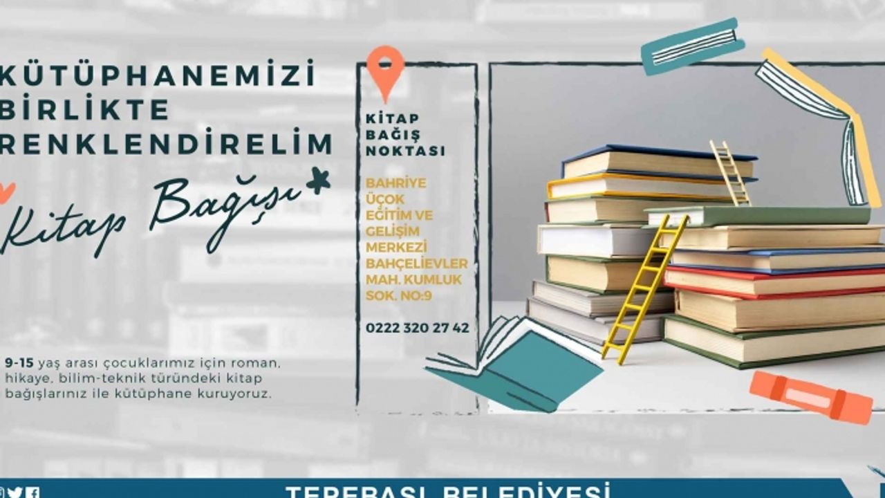 Kitap bağışları çocuklara yeni kütüphane kuracak