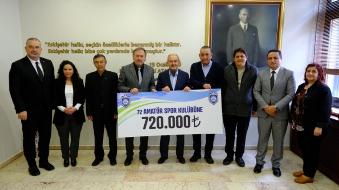 Amatör spor kulüplerine 720 bin Lira nakdi yardım