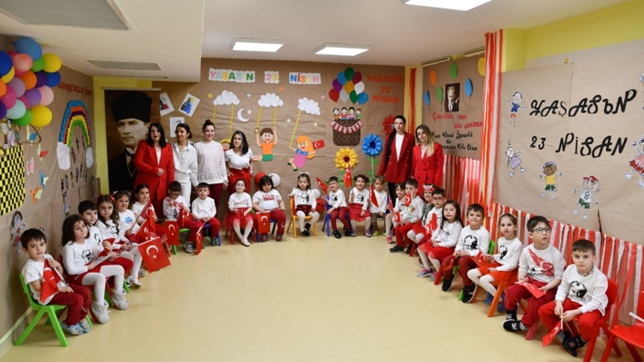 Çocuklar 23 Nisan'ı coşkuyla kutladı
