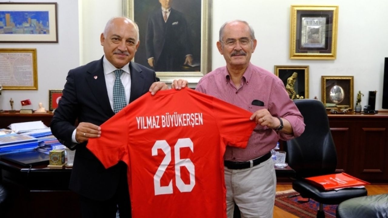 Büyükerşen TFF Başkanı Mehmet Büyükekşi'yi misafir etti