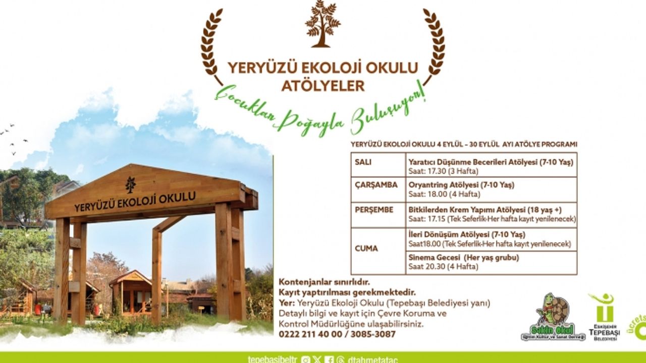 Yeryüzü Ekoloji Okulu'nda Eylül atölyeleri başlıyor