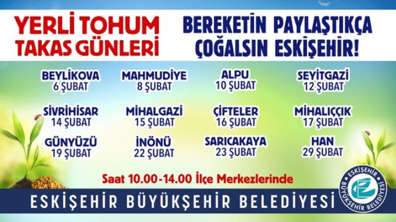 Yerli Tohum Takas Günleri başlıyor!