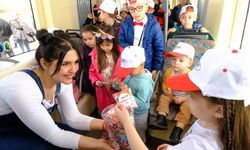 Estram tesisleri minik misafirlerini ağırladı