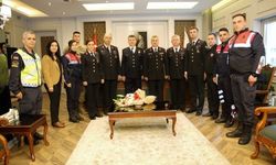 Jandarmadan İl Emniyet Müdürlüğüne Polis Haftası ziyareti