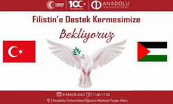 Anadolu Üniversitesi'nde Filistin'e destek kermesi