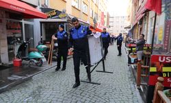 Kaldırım ve yol işgali denetimleri sürüyor