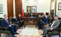 Başkan Karamanlı ve yönetiminden Vali Yılmaz'a ziyaret