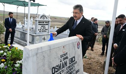 Vali Erdinç Yılmaz, şehit Osman Gıcı'nın kabrini ziyaret etti