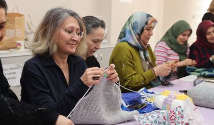 Kadınlardan örgü atölyesine yoğun ilgi