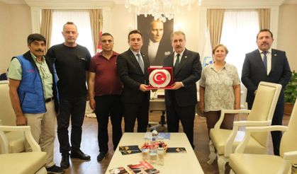 BBP Lideri Destici'den Başkan Dökmeci'ye ziyaret