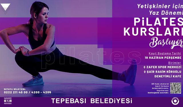 Yetişkinlere pilates kursu kayıtları başlıyor