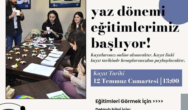 Gençlik Merkezi'nde yaz dönemi eğitimleri başlıyor
