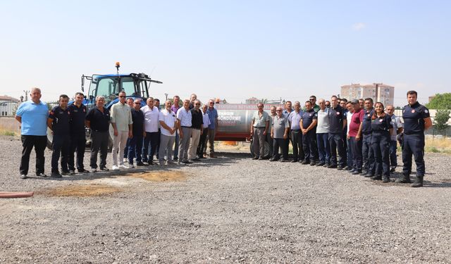 Kırsal mahalle muhtarlarına yangın eğitimi