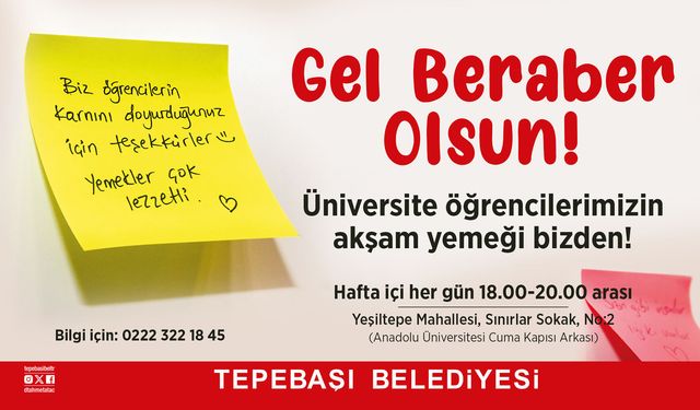 Üniversite öğrencilerine akşam yemeği desteği başladı