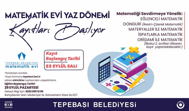 Matematik Evi kayıtları başlıyor!