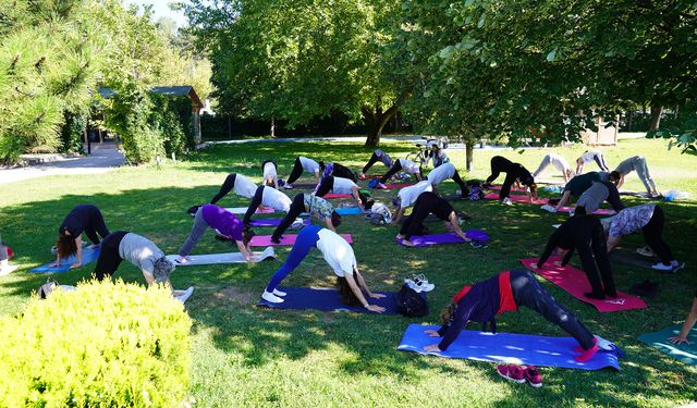 Tepebaşı'nda sabah sporlarına yoğun ilgi