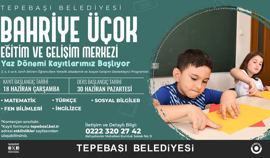 Yaz dönemi kursları başlıyor!
