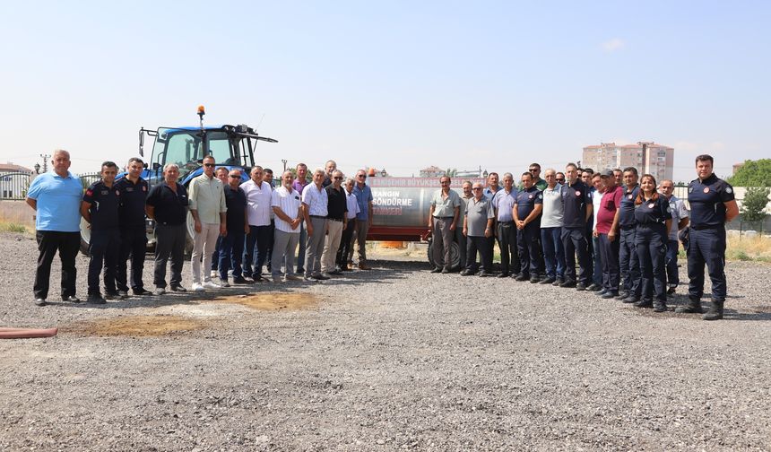 Kırsal mahalle muhtarlarına yangın eğitimi