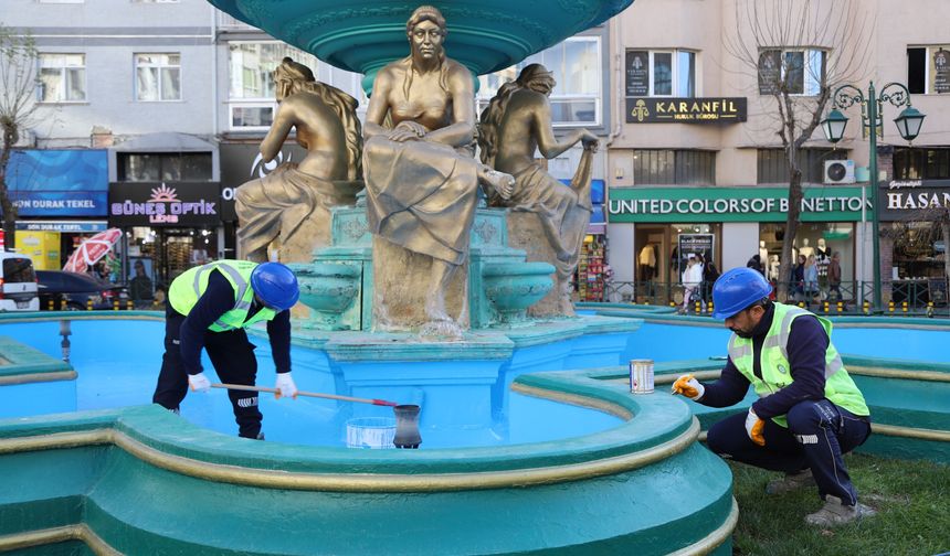 Kenti süsleyen havuzlar bakımlarla yenileniyor