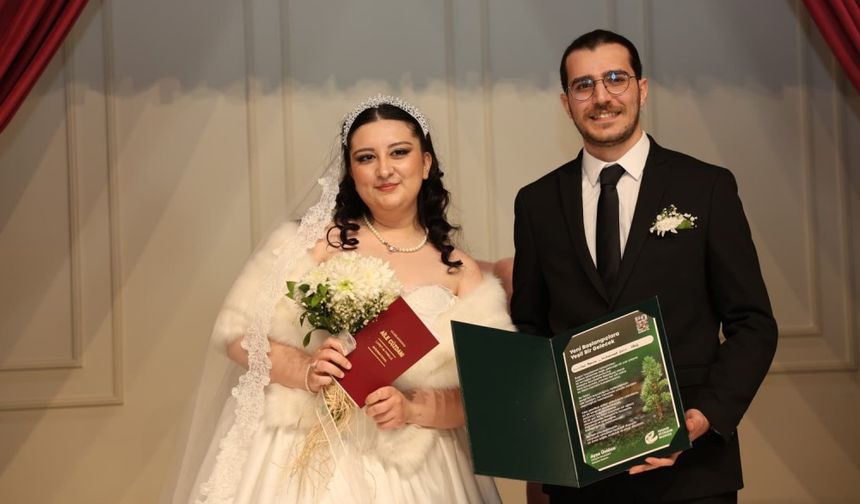 Evlenen her çift için bir fidan yeşerecek