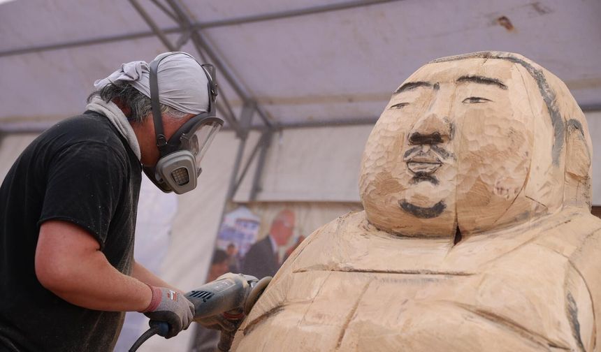 Uluslararası Ahşap Heykel Festivali dördüncü günü geride bıraktı