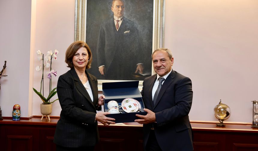 Azerbaycanlı heyetten Başkan Ünlüce'ye ziyaret